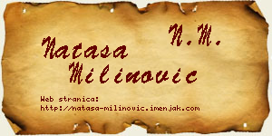 Nataša Milinović vizit kartica